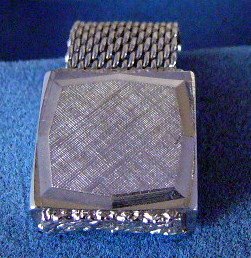 Vintage Swank Silvertone Mesh Chunky Cufflinks cuff links