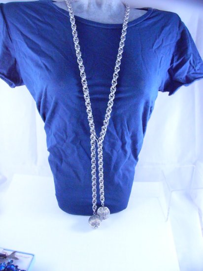 Vintage Silvertone Chain Long Sautoir
