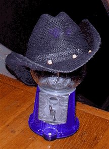 BLACK COWBOY HAT -THIN STRAW WEAVE