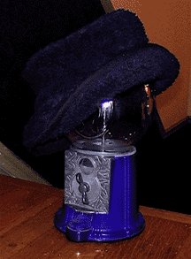 FUZZY BLUE HAT with MATCHING GLOVES