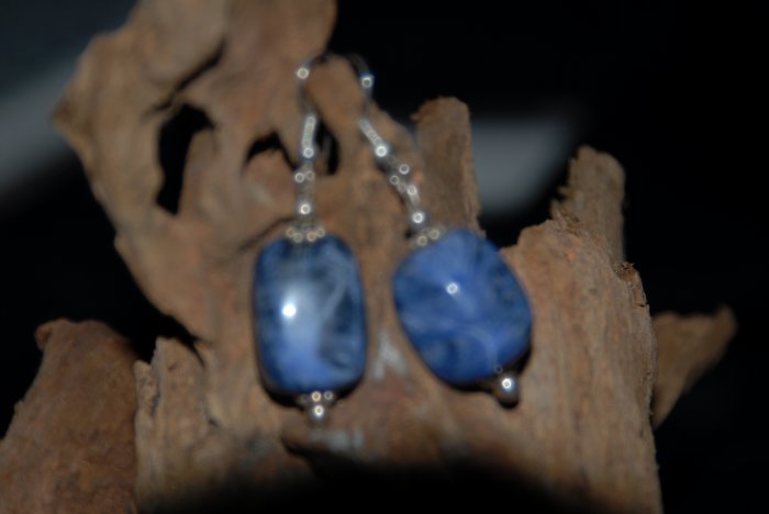 Sterling Silver & Sodalite Earrings