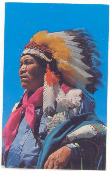 APACHE INDIAN, VINTAGE 1960 CHROME POSTCARD 25