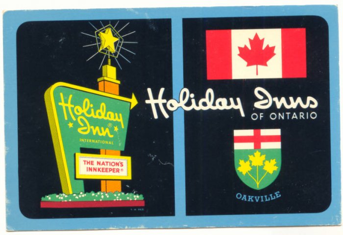 HOLIDAY INN OF ONTARIO VINTAGE CHROME UNUSED Vintage POSTCARD 32