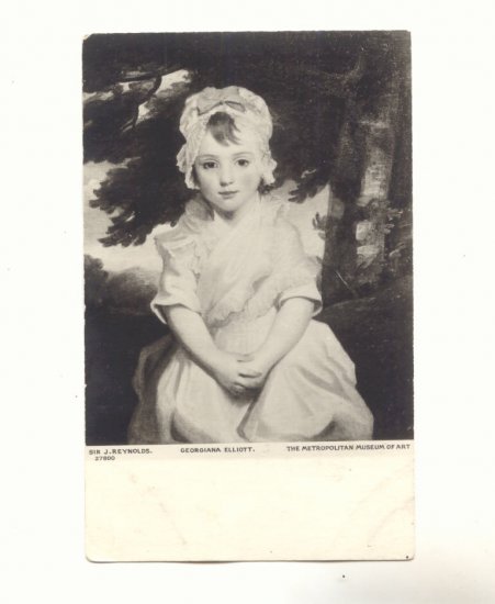 GEORGIANA ELLIOTT, PORTRAIT YOUNG GIRL VINTAGE POSTCARD 45