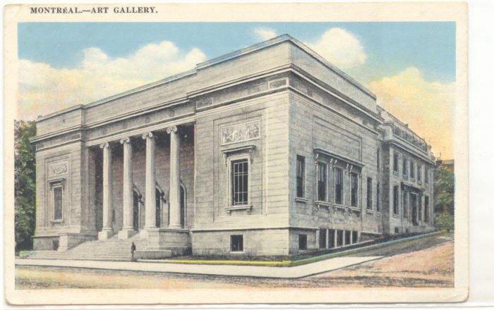 MONTREAL ART GALLERY, VIEW OF BUILDING VINTAGE POSTCARD 81