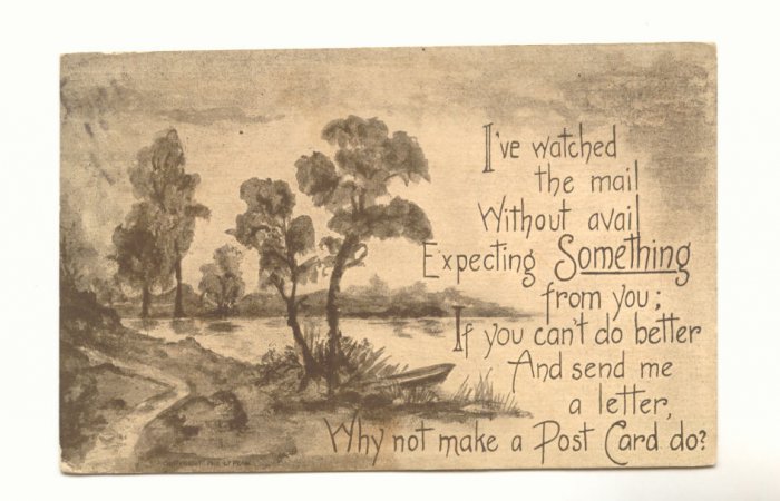 PLEASE WRITE, LAKE VIEW, VINTAGE 1911 POSTCARD 140