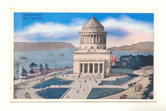 GRANT'S TOMB NEW YORK CITY, VINTAGE 1938 POSTCARD #177
