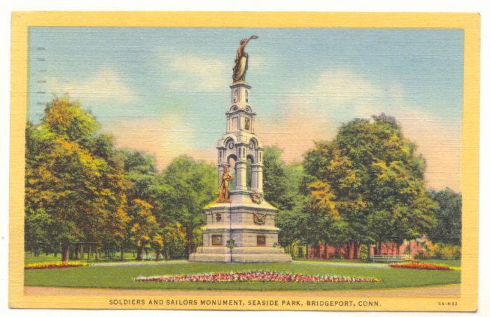 SOLDIERS & SAILORS MONUMENT, SEASIDE PARK, BRIDGEPORT #186
