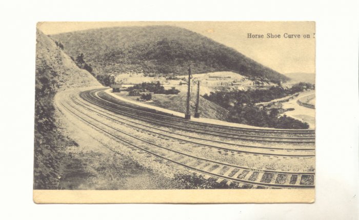 HORSE SHOE CURVE, RAILROAD, ALTOONA PENNSYLVANIA 1906 POSTCARD #389