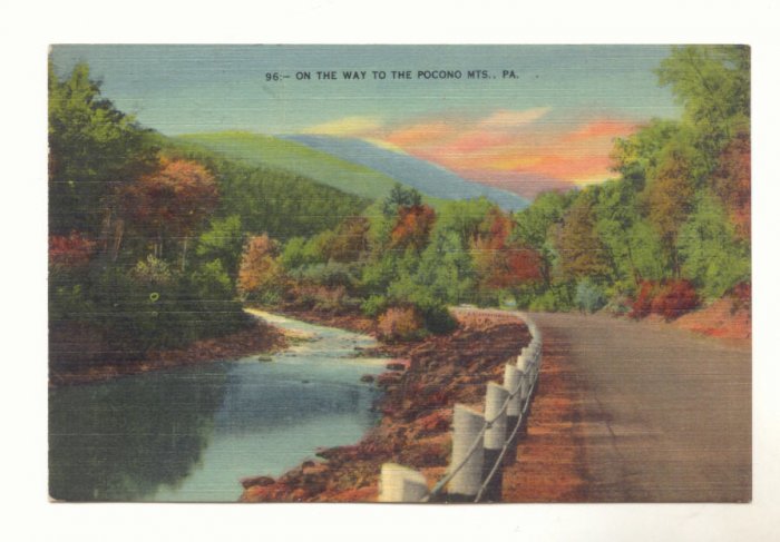 On The Way To The Pocono Mts, Pennsylvania Postcard #447