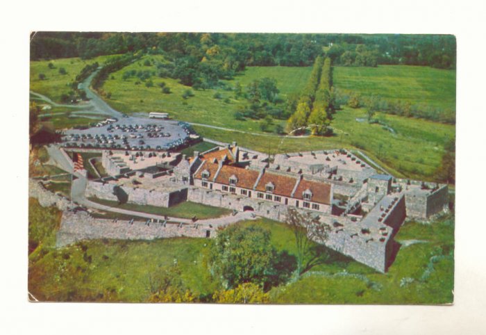 Aerial View Fort Ticonderoga New York Chrome Postcard #448