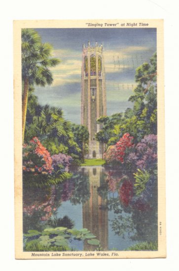 SINGING TOWER MNT. LAKE SANCTUARY LAKE WALES FLORIDA Postcard #457