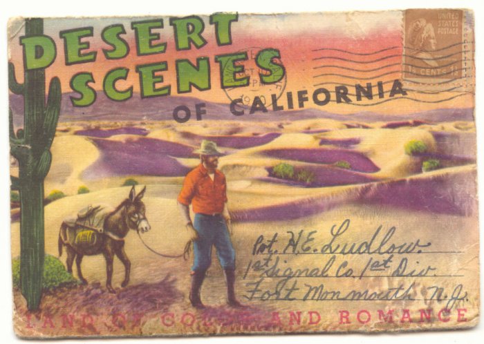 DESERT SCENES OF CALIFORNIA SOUVENIR FOLDER 1940 #497