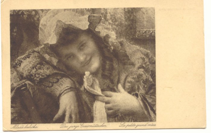 Pretty Lady VICTORIAN CLOTHING Vintage Foreign Postcard #509