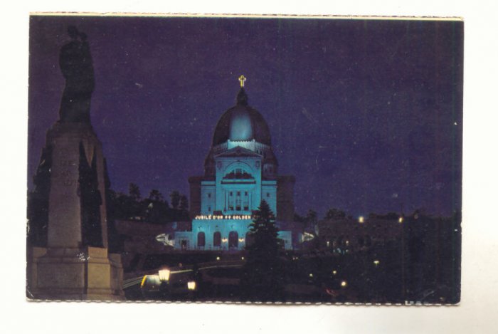 Montreal, Que, Canada, Night Scene of St. Josephs Oratory Vintage Postcard #531