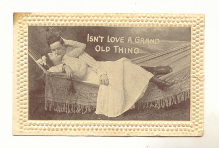 ISN'T LOVE A GRAND OLD THING, Romantic Couple, Black & White, Vintage 1911 Postcard #539