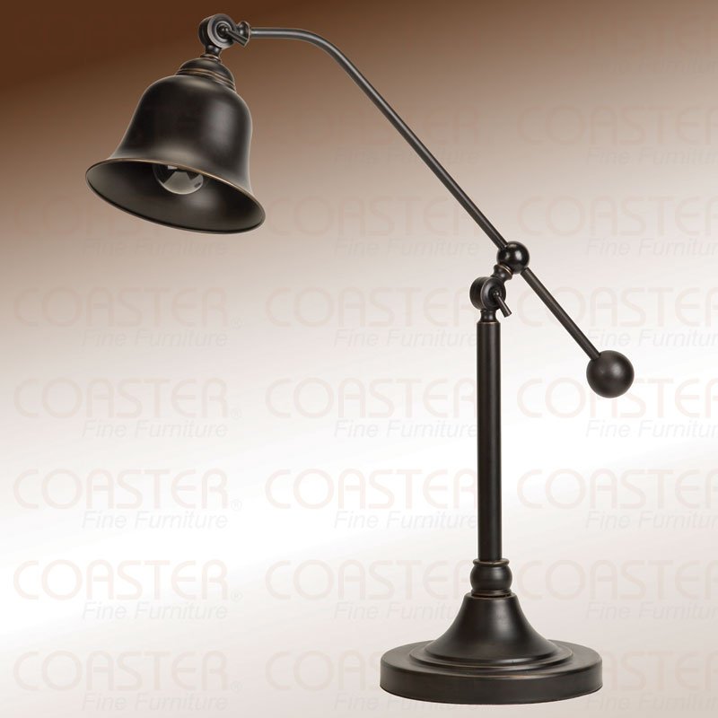 Modern Bell Desk Table Lamp Bronze Finish Adjustable