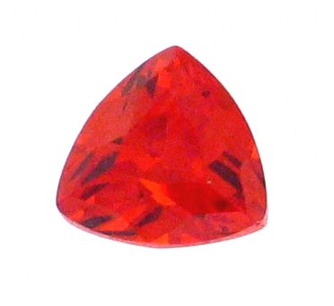 6mm Padparadschah (Orange Sapphire) Trillion Shaped Hand Cut Gemstone