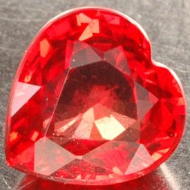 6 Carat 10mm PADPARADSCHAH (Orange Sapphire) Heart Shaped Hand Cut Gemstone