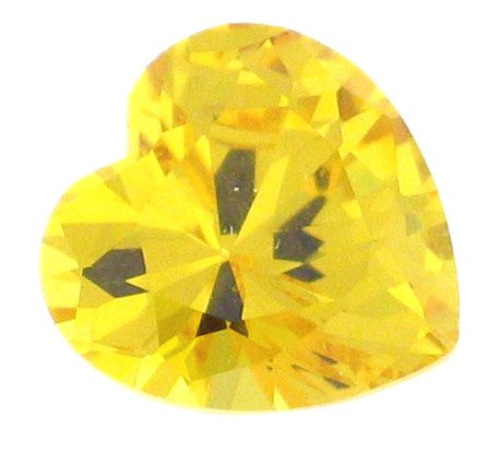 6 Carat 10mm CITRINE Heart Shaped Hand Cut Gemstone