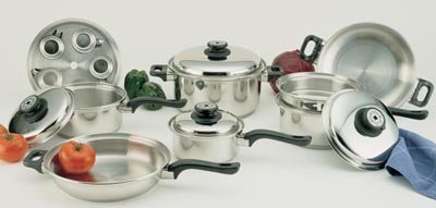 17pc Surgical Stainless Steel Waterless Cookware Set