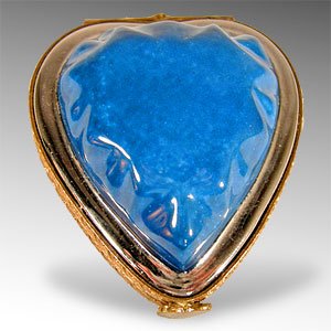 Porcelain Heart Trinket Box By Limoges