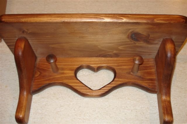 Plate and Coat Shelf Made Of Wood
