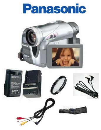 Panasonic Pvgs34 Mini Dv 28x Optical-1000x Digital Zoom Camcorder Package