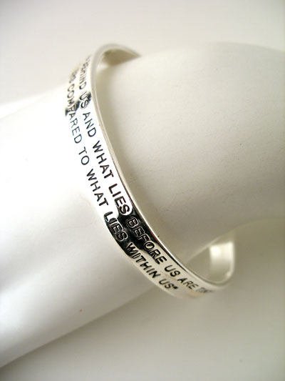WHAT LIES BEHIND US WHAT LIES WITHIN US QUOTED BY RALPH EMERSON BRACELET