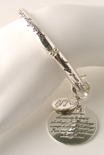 RELIGIOUS SERENITY PRAYER CHARM BRACELET