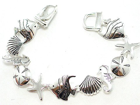 TROPICAL STAR FISH SEA HORSE BRACELET