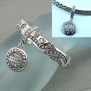 INSPIRATIONAL MESSAGE PASSION AFFECTION WORD CHARM BRACELET
