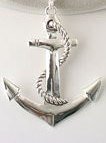 LONG NAUTICAL ANCHOR HOOK SEA OCEAN CIRCLE NECKLACE SET
