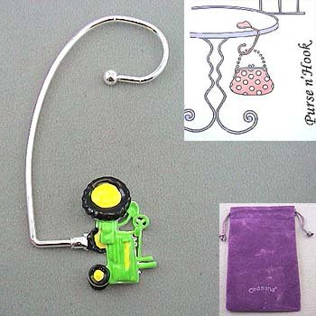TRACTOR PURSE N' HOOK HANGER HANDBAG BAG HOLDER w/ POUCH