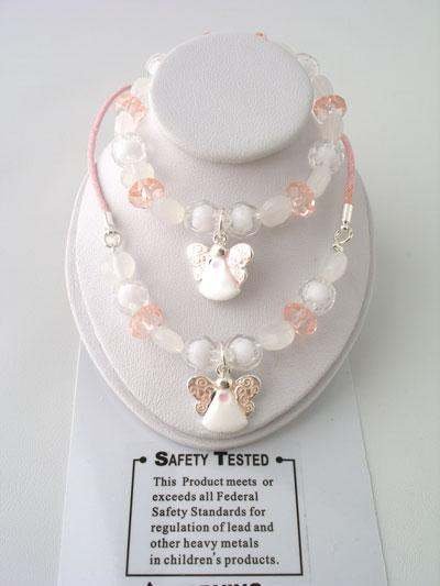 KIDS CHILDS GIRLS GUARDIAN ANGEL ANGELS HALO BEAD SET