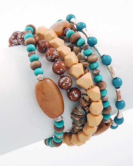 BOHO MULTI STRAND TURQUOISE BRACELET