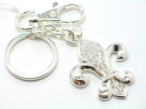 ROYAL FRENCH FLEUR DE LIS NEW ORLEANS PURSE BAG HANDBAG TOTE CHARM KEYCHAIN KEY CHAIN