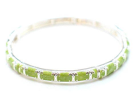 LIGHT OLIVE GREEN BANGLE BRACELET