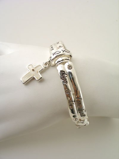 RELIGIOUS PHILIPPIANS 4:13 MUSTARD SEED RELIGION CROSS BRACELET