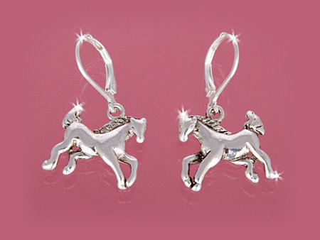 DANGLING COW GIRL COWGIRL HORSE PONY STALLION EQUESTRIAN WESTERN EARRINGS