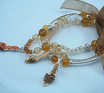MULTI STRAND THREE ROW ANIMAL PRINT LADY HEEL HEELS SHOE SHOES CHARM RIBBON BRACELETS