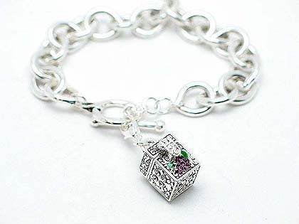 RELIGIOUS JOHN 3:16 GOD SO LOVED THE WORLD PRAYER BOX WORD INSPIRATIONAL BRACELET