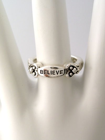 RELIGIOUS HEART LOVE BELIEVE RING