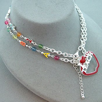 TEACHER SCHOOL ID BADGE NAME TAG GLASSES HOLDER NECKLACE