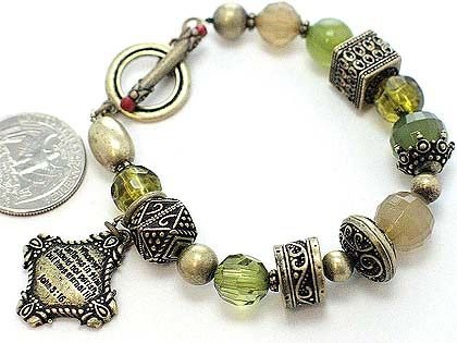 RELIGIOUS JOHN 3:16 FOR GOD SO LOVED THE WORLD FILIGREE BRACELET