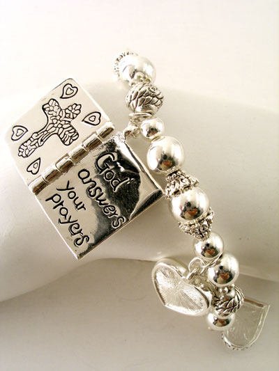 RELIGIOUS GOD ANSWERS PRAYERS JESUS CROSS BRACELET