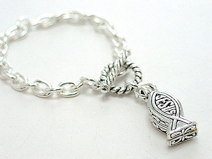 RELIGIOUS JESUS CHRIST BIBLE FISH LOCKET BRACELET