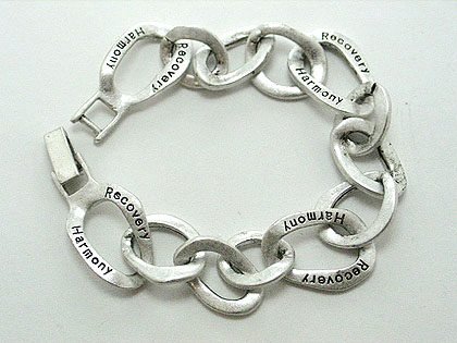 RELIGIOUS HARMONY RECOVERY BALANCE ENERGY WORD BRACELET