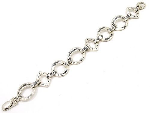 BEST FRIEND FRIENDS FRIENDSHIP FOREVER HAPPINESS WORD BRACELET