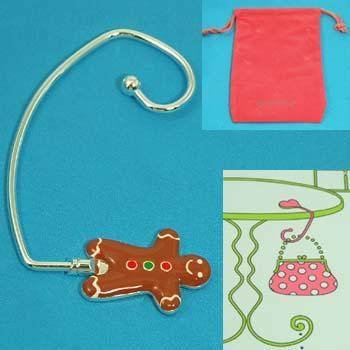 GINGERBREAD BREAD COOKIE MAN PURSE HOOK HANDBAG HOLDER